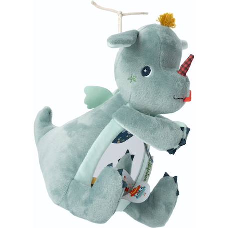 Peluche d'activités coucou Bleu, jaune+Rose, écru, bleu 3 - vertbaudet enfant 