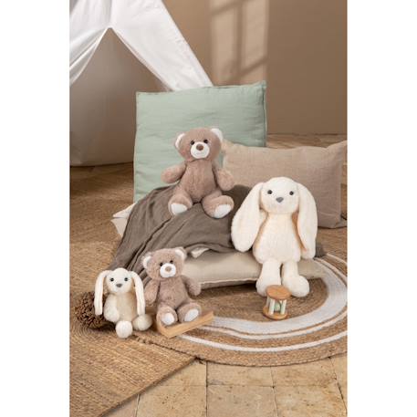 Peluche - peluche ours trendy taupe, l'ours à câliner, 24 cm Marron 5 - vertbaudet enfant 