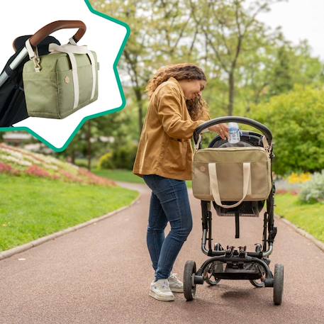 Sac à langer bébé pocketstyle Blanc+Vert, écru 11 - vertbaudet enfant 