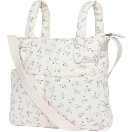 Sac à poussette sophie olive bloom canvas Ecru, vert 1 - vertbaudet enfant 