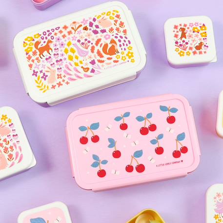 Lunch box fleurs du jardin Violet, blanc, jaune 6 - vertbaudet enfant 