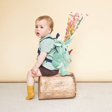 Sac à dos tout doux joe Vert 4 - vertbaudet enfant 