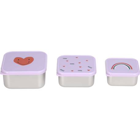 Lot de 3 boites gigognes en inox garden explorer Bleu, gris+Lilas, rouge+Vert 5 - vertbaudet enfant 