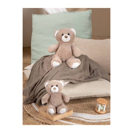 Peluche - peluche ours trendy taupe, l'ours à câliner, 24 cm Marron 6 - vertbaudet enfant 