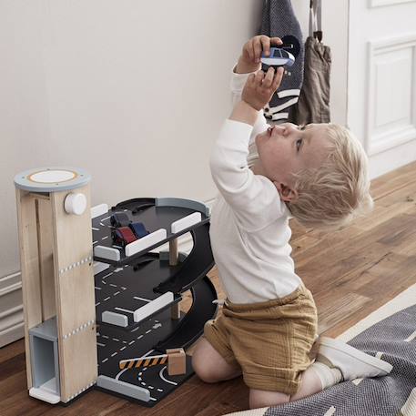 Garage en bois aiden Beige, gris, noir 3 - vertbaudet enfant 