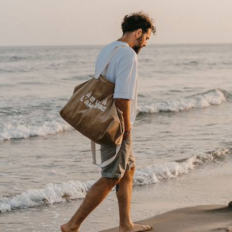 Sac cabas xl velours a la vie à l'amour Beige 6 - vertbaudet enfant 