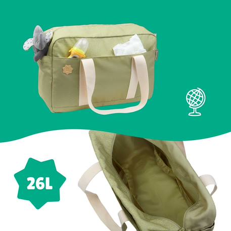 Sac à langer bébé pocketstyle Blanc+Vert, écru 12 - vertbaudet enfant 