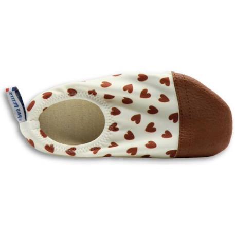 Chaussons tout-terrain les petits cœurs (pointures 24-26) Beige, marron+Blanc, beige, marron+Ecru, beige, marron+Ecru, rouge, marron+Marron, noir+Vert d'eau, écru 17 - vertbaudet enfant 
