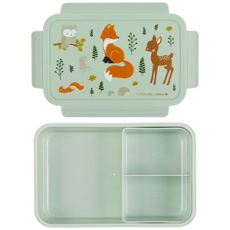 Lunch box amis de la forêt Vert d'eau, orange, marron 6 - vertbaudet enfant 