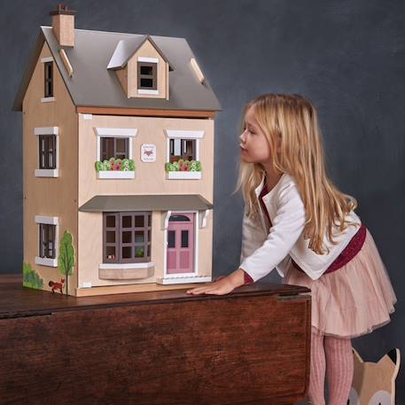 Grande Maison de Poupées Villa Beige, gris, vert 4 - vertbaudet enfant 