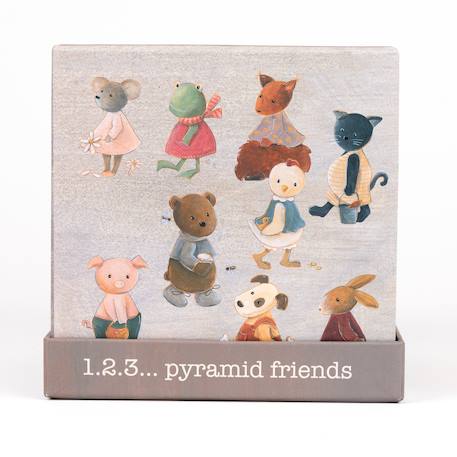 Pyramide 123 les petits amis Gris 4 - vertbaudet enfant 