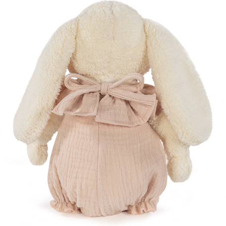 Peluche lapin velours et coton Gris+Sable, rose, noir 7 - vertbaudet enfant 