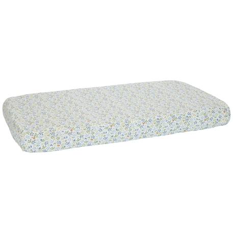 Drap housse lit bébé forest treasures (60 x 120 cm) Blanc, bleu+Bleu+Rose 7 - vertbaudet enfant 