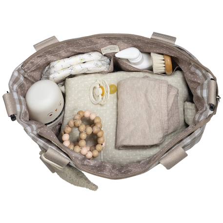 Sac à poussette crossbody caetana sand Beige+Vert 3 - vertbaudet enfant 