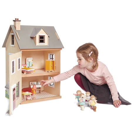 Grande Maison de Poupées Villa Beige, gris, vert 5 - vertbaudet enfant 