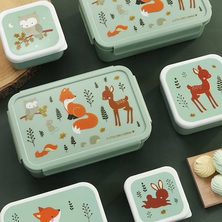 Lunch box amis de la forêt Vert d'eau, orange, marron 5 - vertbaudet enfant 