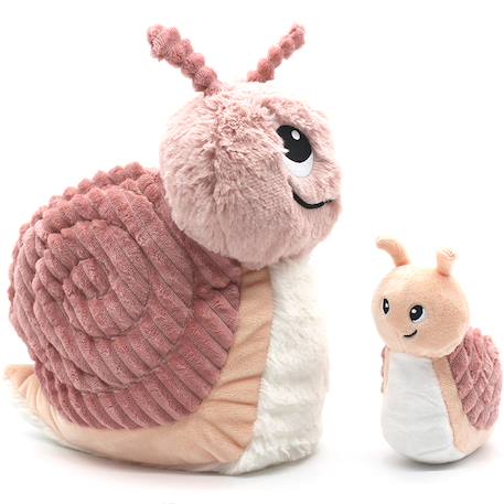 Peluche speedou l'escargot maman et bébé Rose, noir, blanc+Taupe, noir, blanc 2 - vertbaudet enfant 