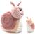 Peluche speedou l'escargot maman et bébé Rose, noir, blanc+Taupe, noir, blanc 2 - vertbaudet enfant 