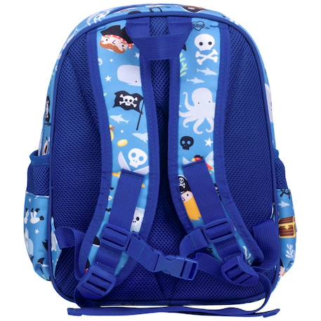 Sac à dos à poche isotherme pirates Bleu, noir, jaune 3 - vertbaudet enfant 
