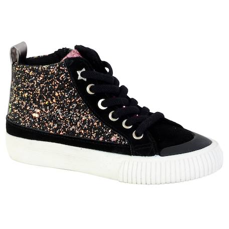 Baskets basses  à lacets  velours Negro 1 - vertbaudet enfant 