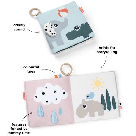Livre d'éveil deer friends Multicolore+Sable 5 - vertbaudet enfant 