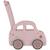 Chariot de marche voiture en bois rose Rose 3 - vertbaudet enfant 
