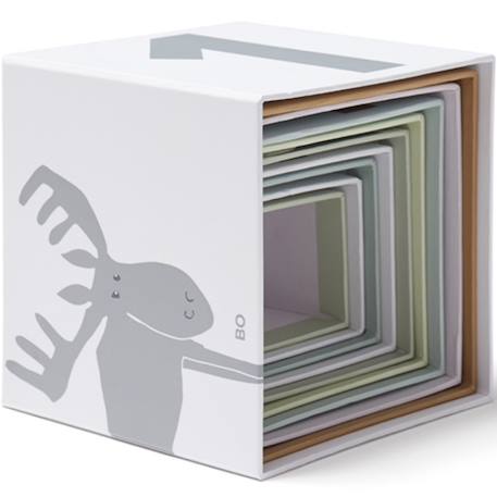 Cubes empilables edvin (10 pièces) Blanc, marron, vert 3 - vertbaudet enfant 