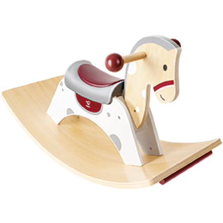 Cheval à bascule 2 en 1 Blanc, gris, rouge 2 - vertbaudet enfant 