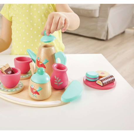 Service à thé en bois Multicolore 2 - vertbaudet enfant 