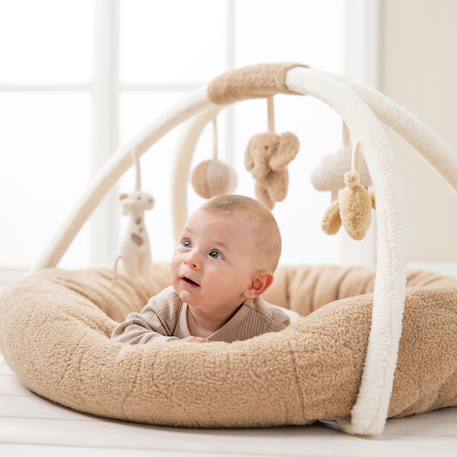 Tapis d'éveil avec arches mila, zoé et lana Marron, écru, beige 3 - vertbaudet enfant 