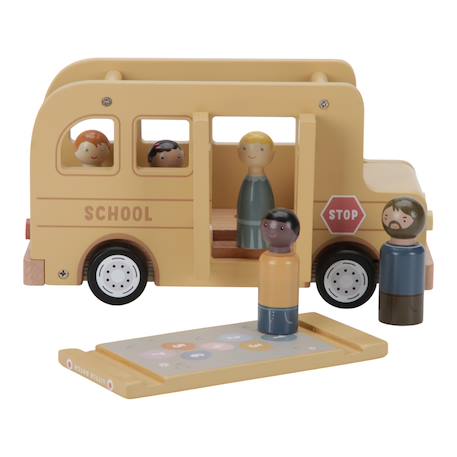 Bus scolaire avec figurines Jaune, bleu, rose 2 - vertbaudet enfant 