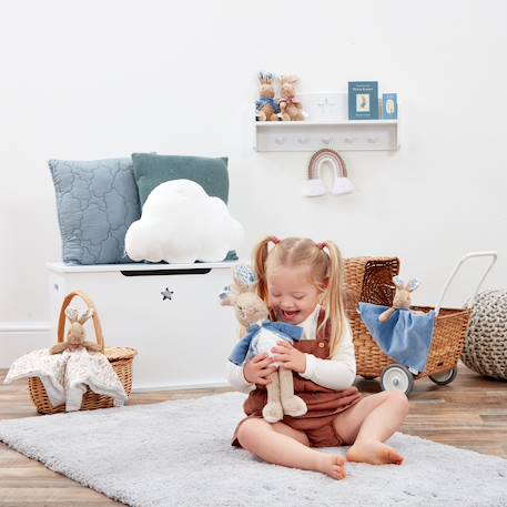 Peluche pierre lapin Bleu, marron+Rose, marron, écru 3 - vertbaudet enfant 