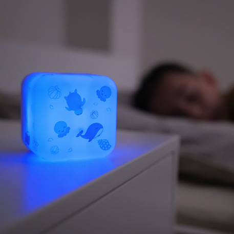 Veilleuse nomade cube b Blanc, bleu+Blanc, vert+Orange+Rose+Vert 4 - vertbaudet enfant 