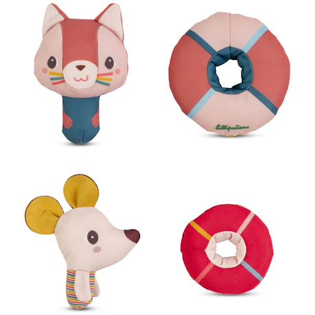 Set de bouées de bain jeanne et sa souris Rose, rouge, jaune 2 - vertbaudet enfant 