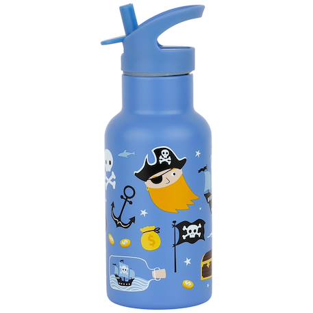 Gourde isotherme pirates (350 ml) Bleu, noir, jaune 3 - vertbaudet enfant 