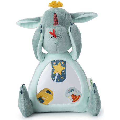 Peluche d'activités coucou Bleu, jaune+Rose, écru, bleu 2 - vertbaudet enfant 