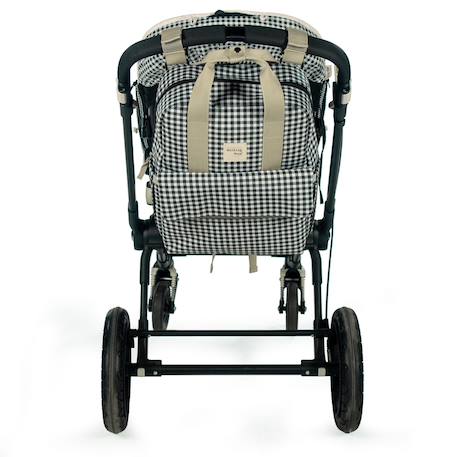 Sac à dos à langer i love vichy noir Noir 2 - vertbaudet enfant 