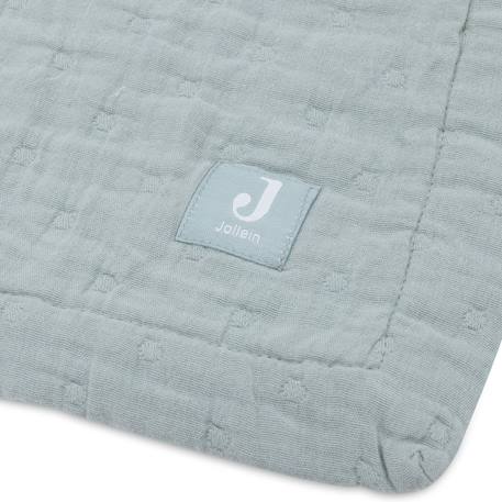 Couverture en gaze de coton jacquard sea green (75 x 100 cm) Bleu 4 - vertbaudet enfant 