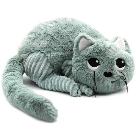 Peluche miaou le chat maman et bébé menthe (32 cm) Vert d'eau, noir, blanc 3 - vertbaudet enfant 