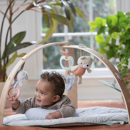 Tapis d'éveil réversible cozy spot loamy Vert d'eau, blanc, orange 3 - vertbaudet enfant 