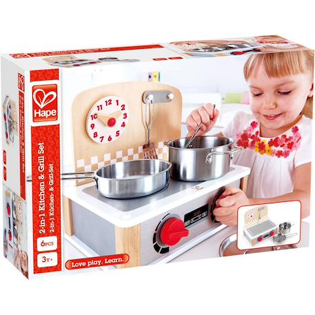 Cuisinière barbecue recto-verso Beige 6 - vertbaudet enfant 