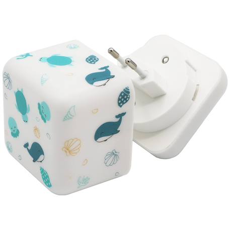 Veilleuse nomade cube b Blanc, bleu+Blanc, vert+Orange+Rose+Vert 2 - vertbaudet enfant 