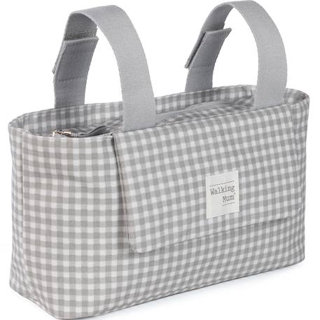 Sac à poussette i love vichy rose Gris, blanc+Rose, blanc+Vert, blanc 2 - vertbaudet enfant 