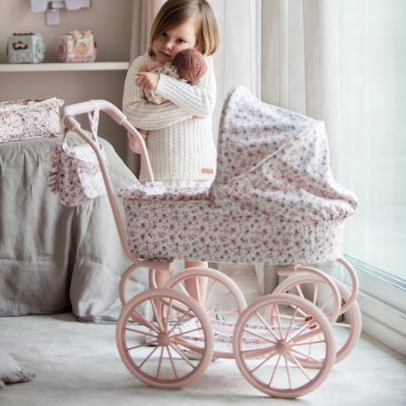 Landau pour poupée grandes roues somerset Blanc, rose, marron 6 - vertbaudet enfant 