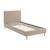 Lit avec sommier à lattes et tête de lit, finition tissu, l202 x p96 x h88cm Beige+Gris clair 2 - vertbaudet enfant 