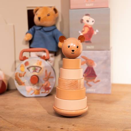 Empilable en bois ours marcel Beige 3 - vertbaudet enfant 