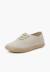 Baskets lin lacets en lin semelle espadrille Beige+Bleu marine 2 - vertbaudet enfant 
