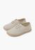 Baskets lin lacets en lin semelle espadrille Beige+Bleu marine 4 - vertbaudet enfant 