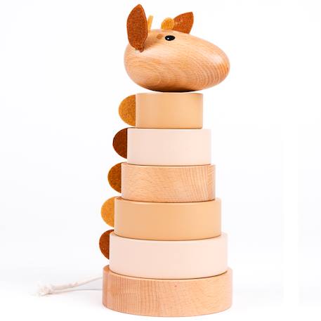Empilable en bois girafe léonie Beige 1 - vertbaudet enfant 