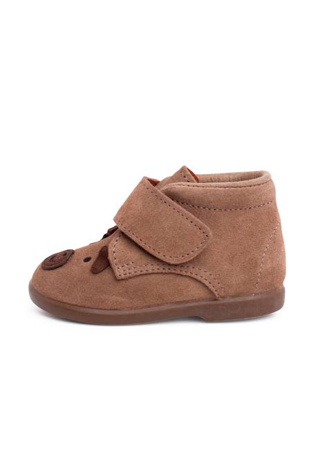 Bottines en daim avec fermeture adhérente Bleu+Taupe 7 - vertbaudet enfant 
